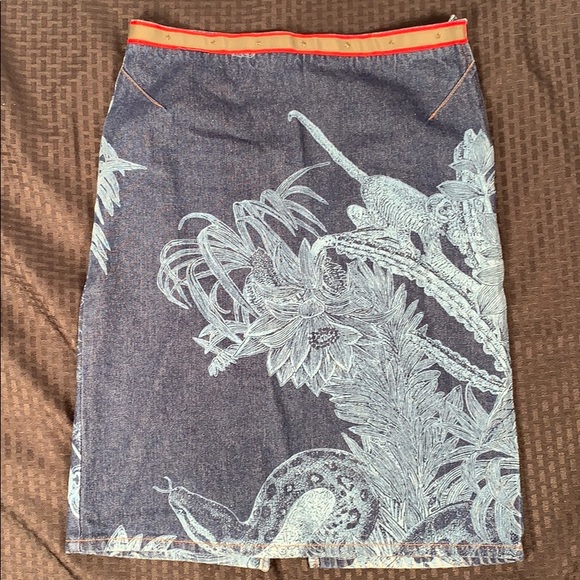 For Joseph Midi Side ZIP Jean Skirt With Stars - Picture 1 of 4